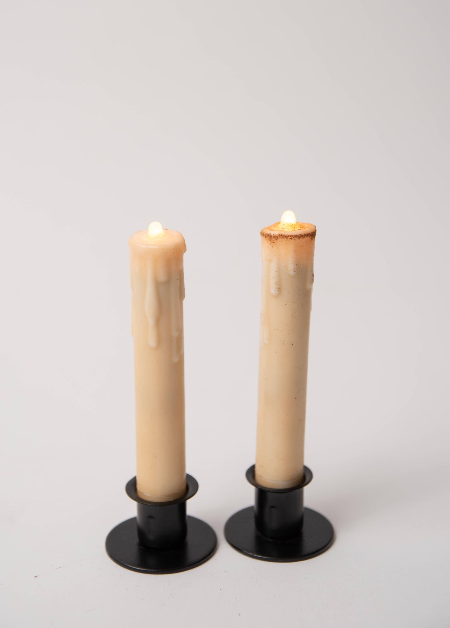 Primitive Cream LED Timer Taper Candle