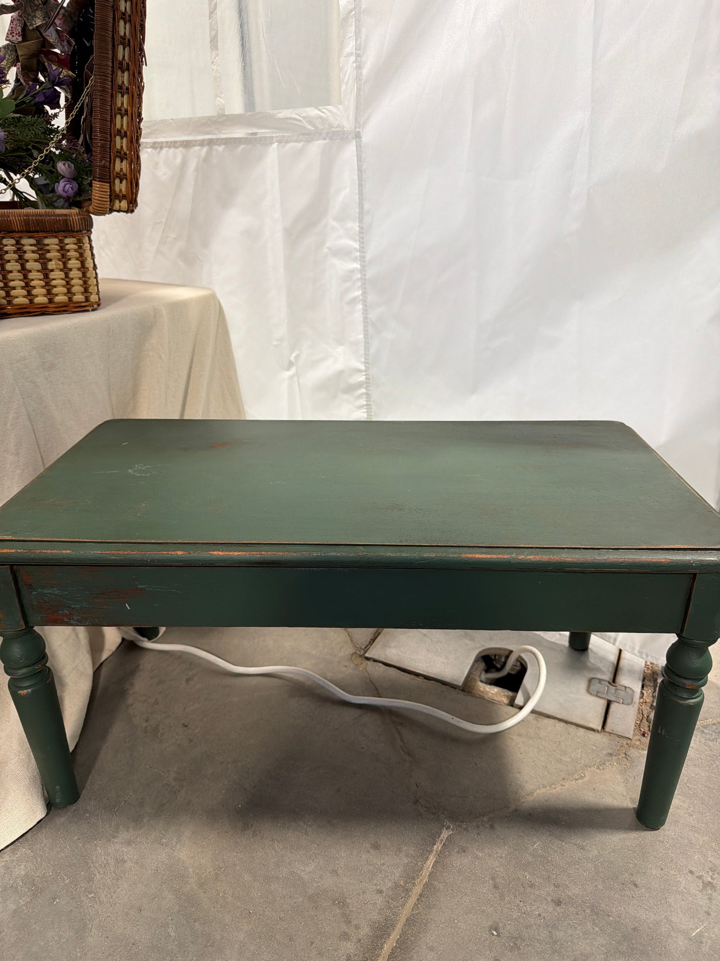 Antique Green Bench