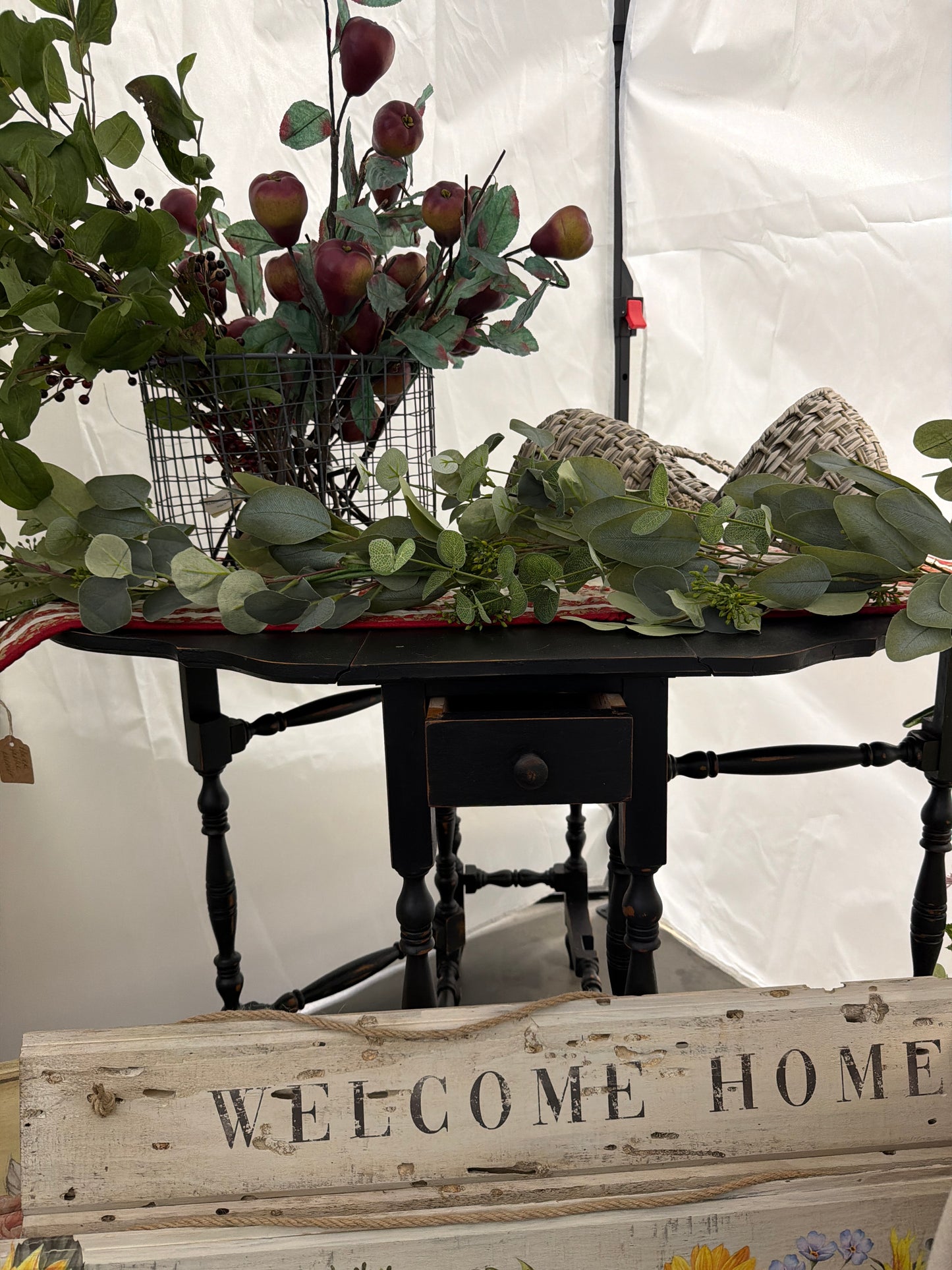 Antique Black Folding Table