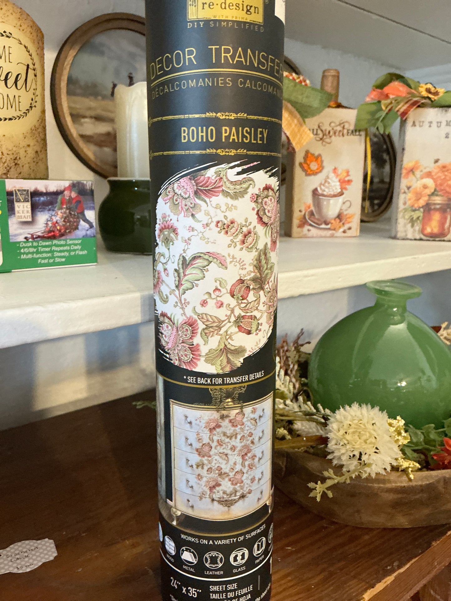 Boho paisley transfer