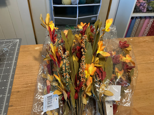 Orange and burgundy wildflower