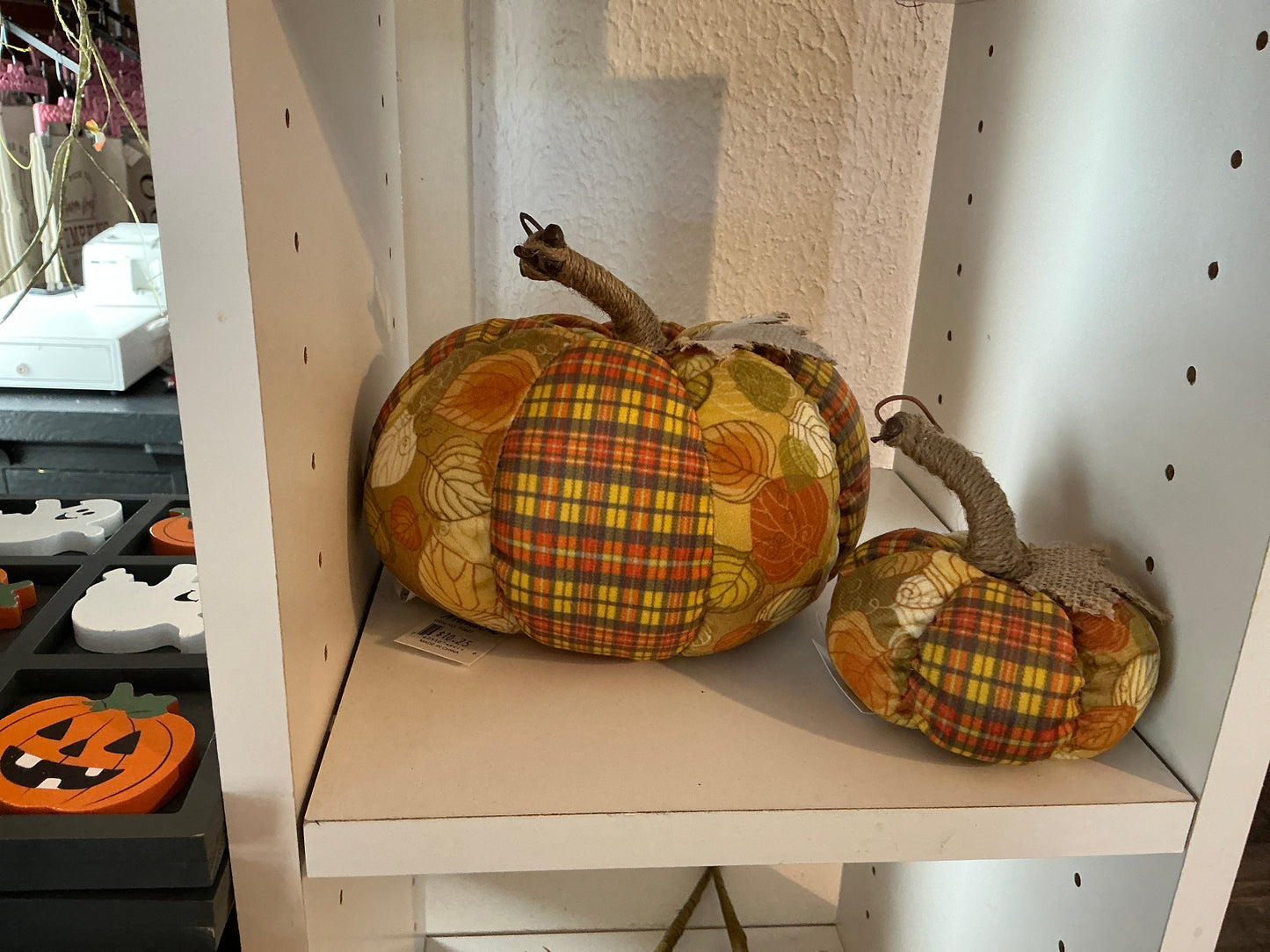 Large plaid pumpkin