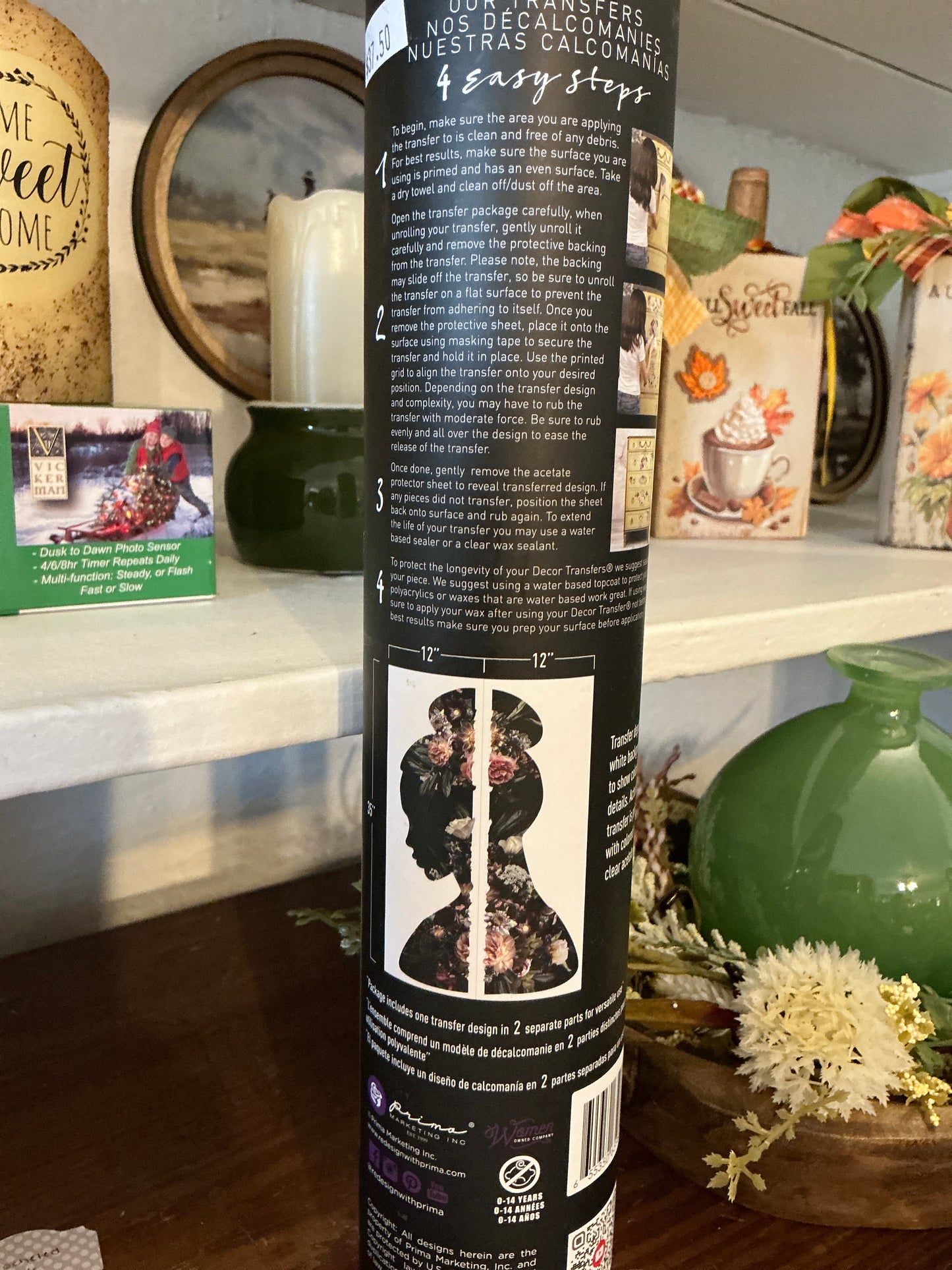 Floral silhouette transfer