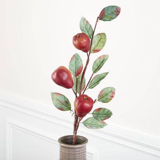 31" Artificial Red Pear Fruit Stem