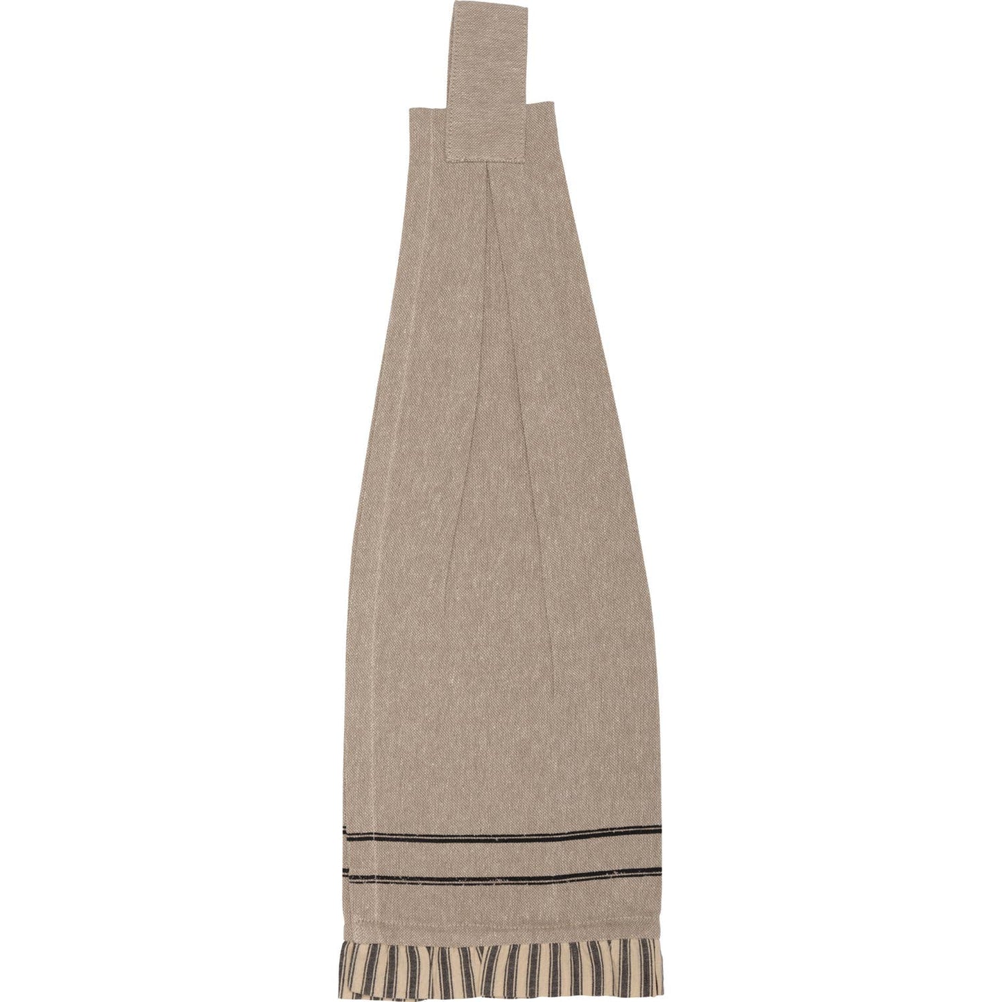 Sawyer Mill Charcoal Pig Button Loop Tea Towel Set of 2