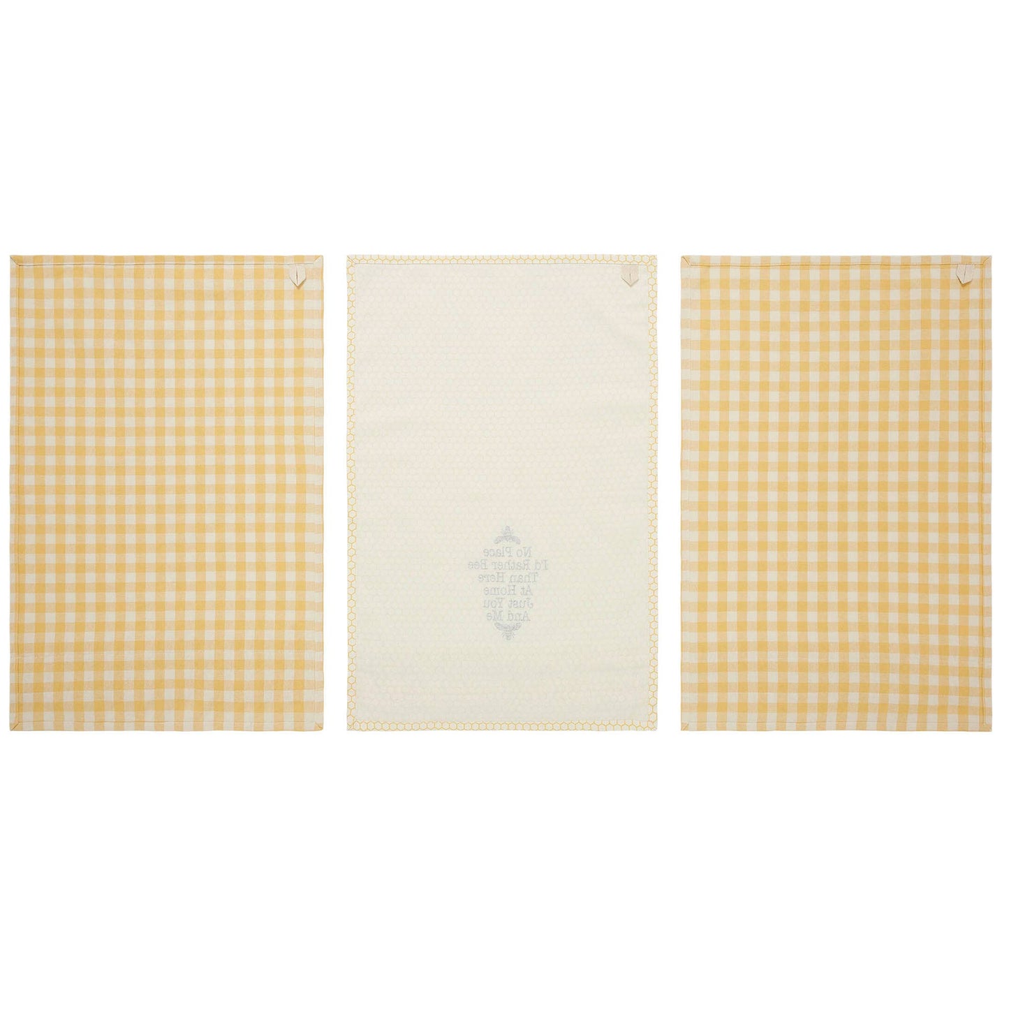 Buzzy Bees Ruffled Tea Towels 19x28”