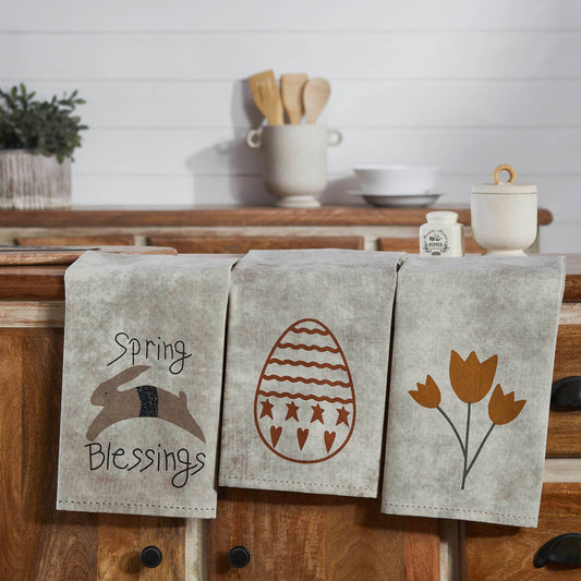 Spring In Bloom Tea Towel Set of 3 19x28”
