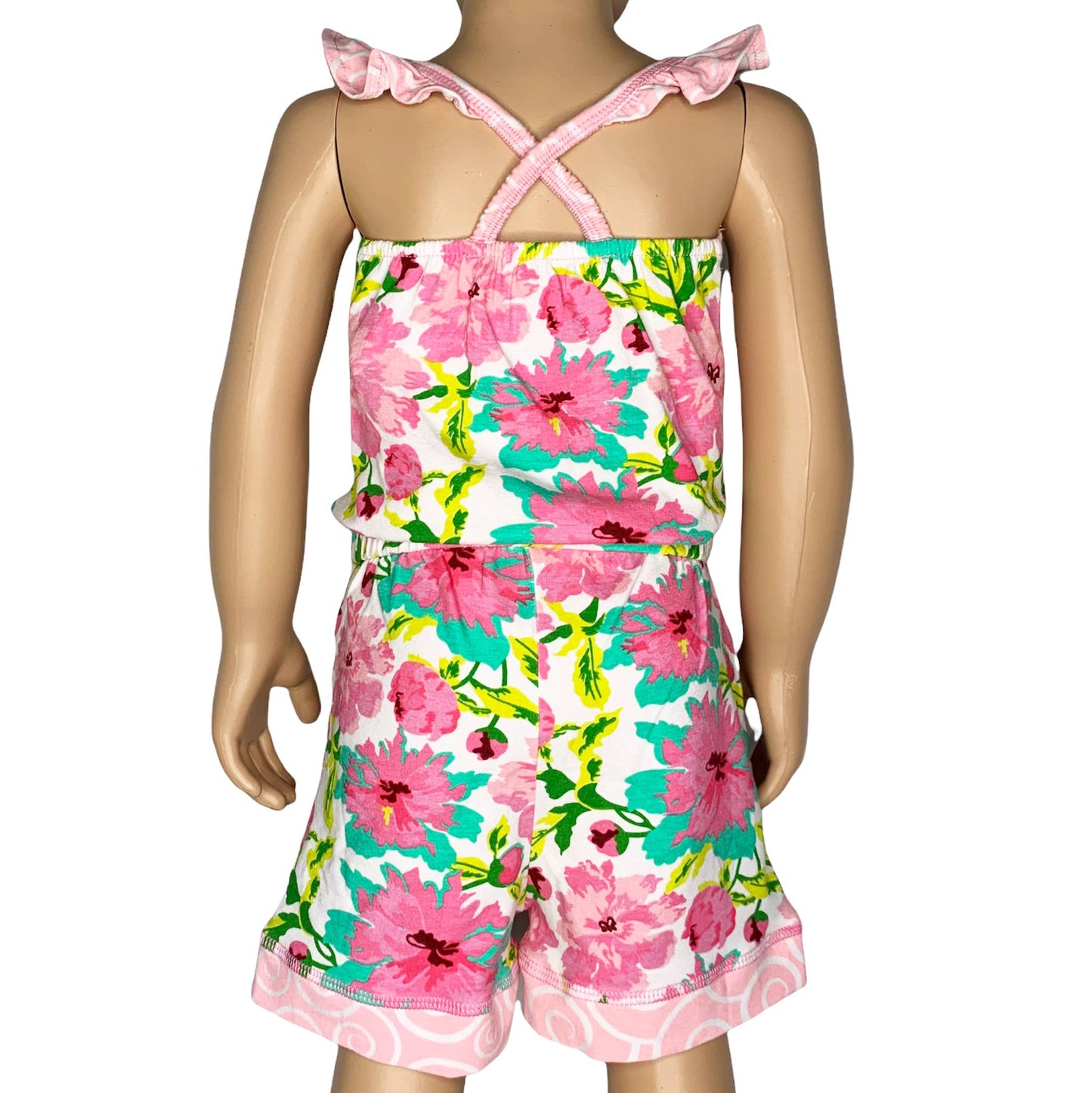 AnnLoren Floral Girls Jumpsuit Easter Romper Clothing Shorts
