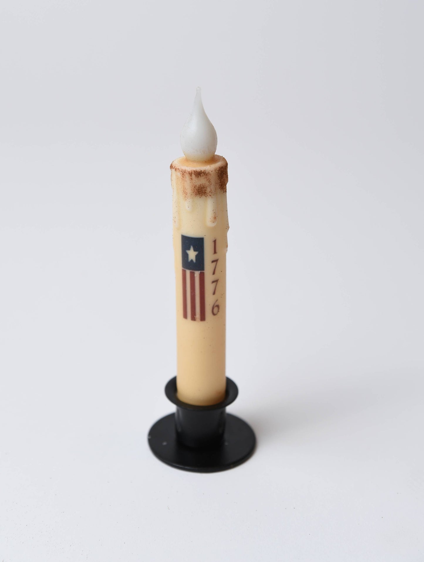 1776 Flag LED Timer Taper Candle