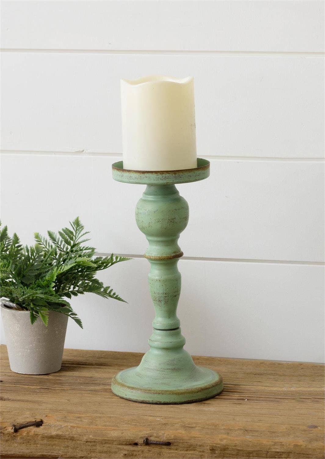 Verde Green Pillar Candle Holder, Style I (PC)