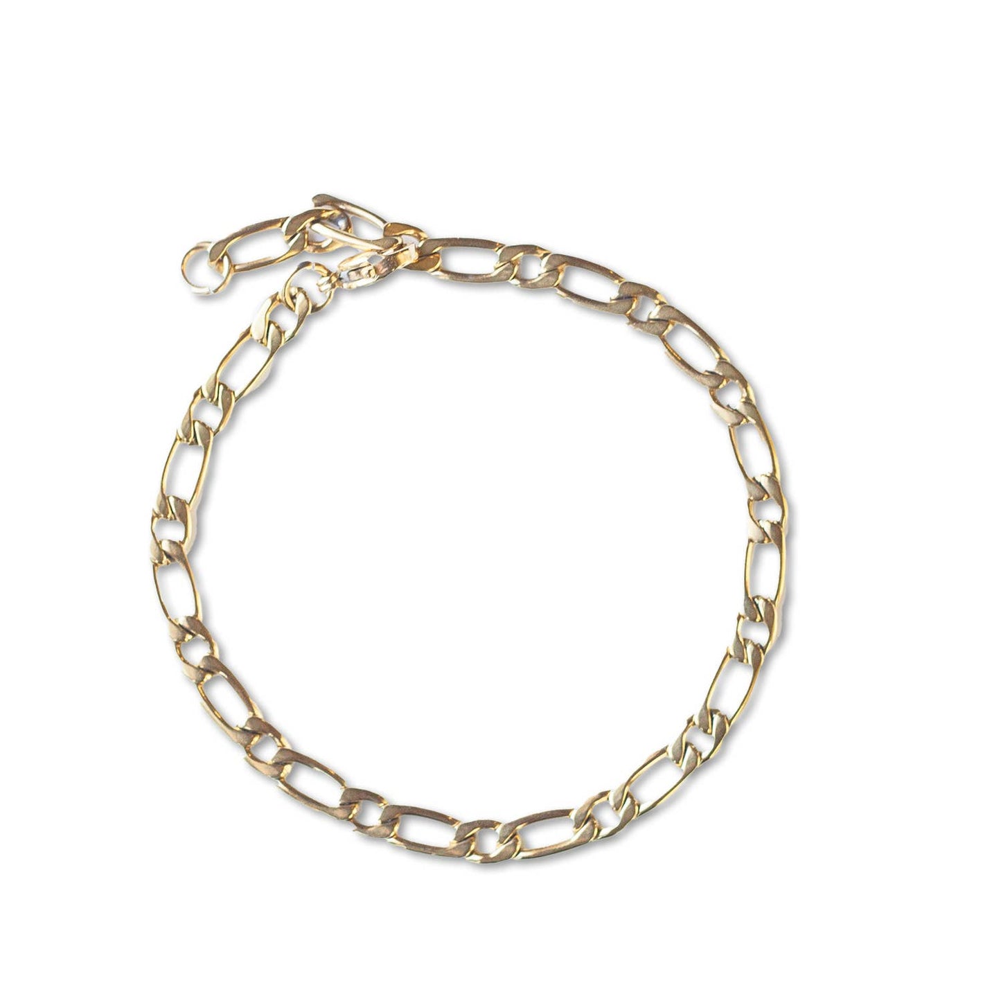 Gold Chain Bracelet-Figaro, Gilded Collection