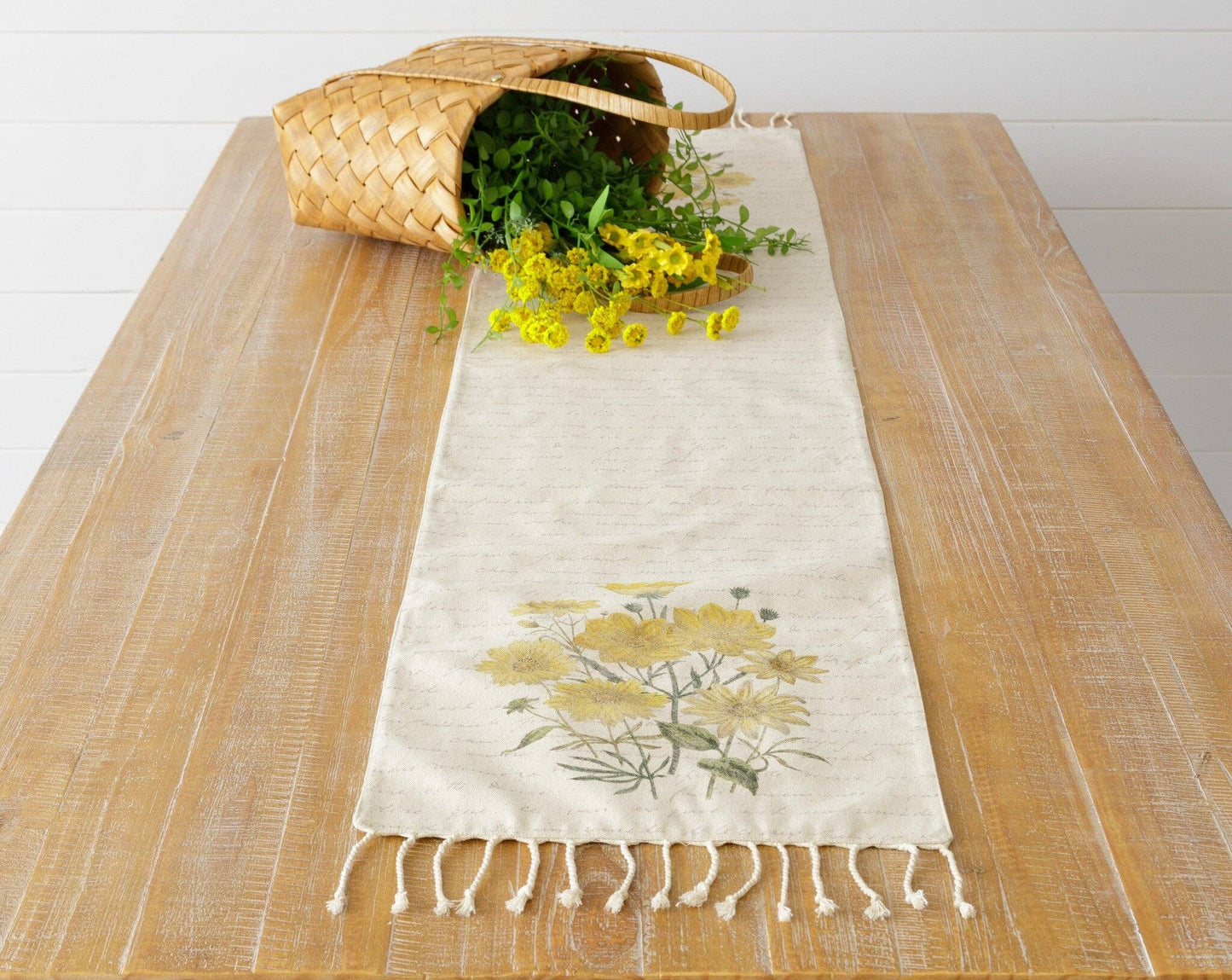 Reversible Table Runner - Yellow Flowers (PC)