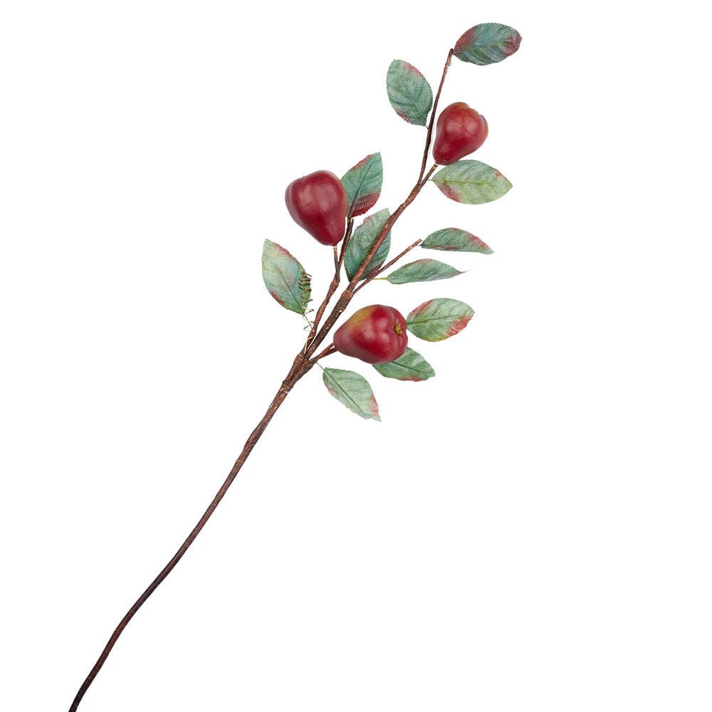 31" Artificial Red Pear Fruit Stem