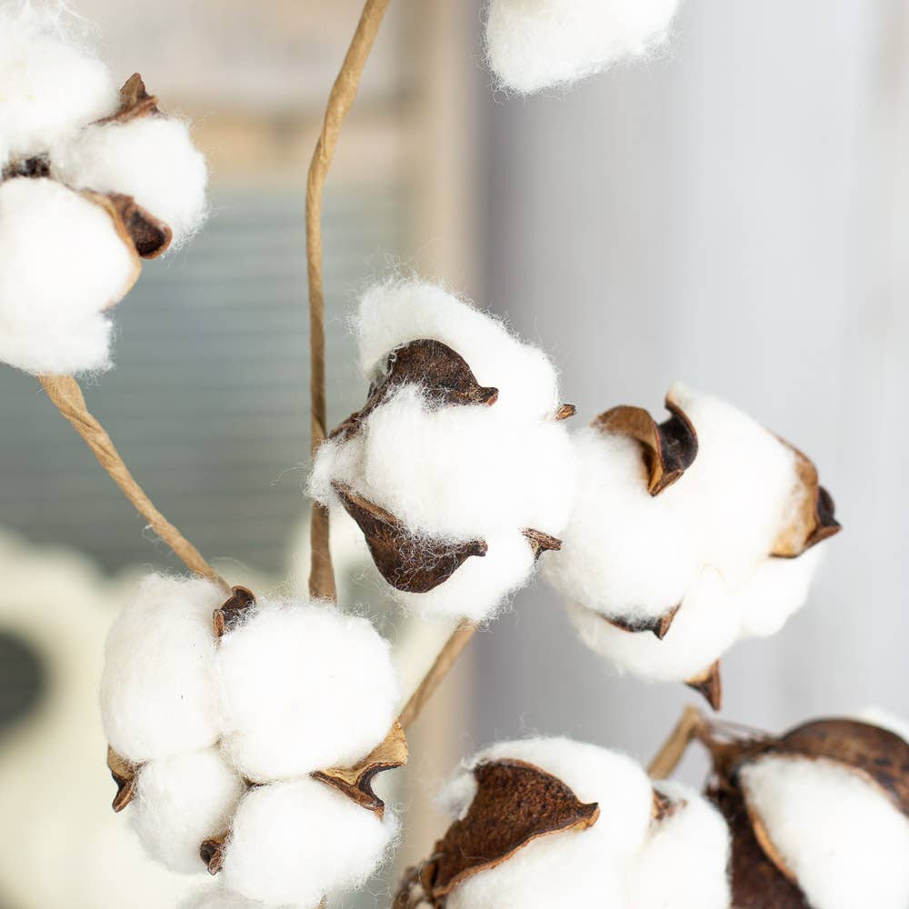 28” Artificial Cotton Spray