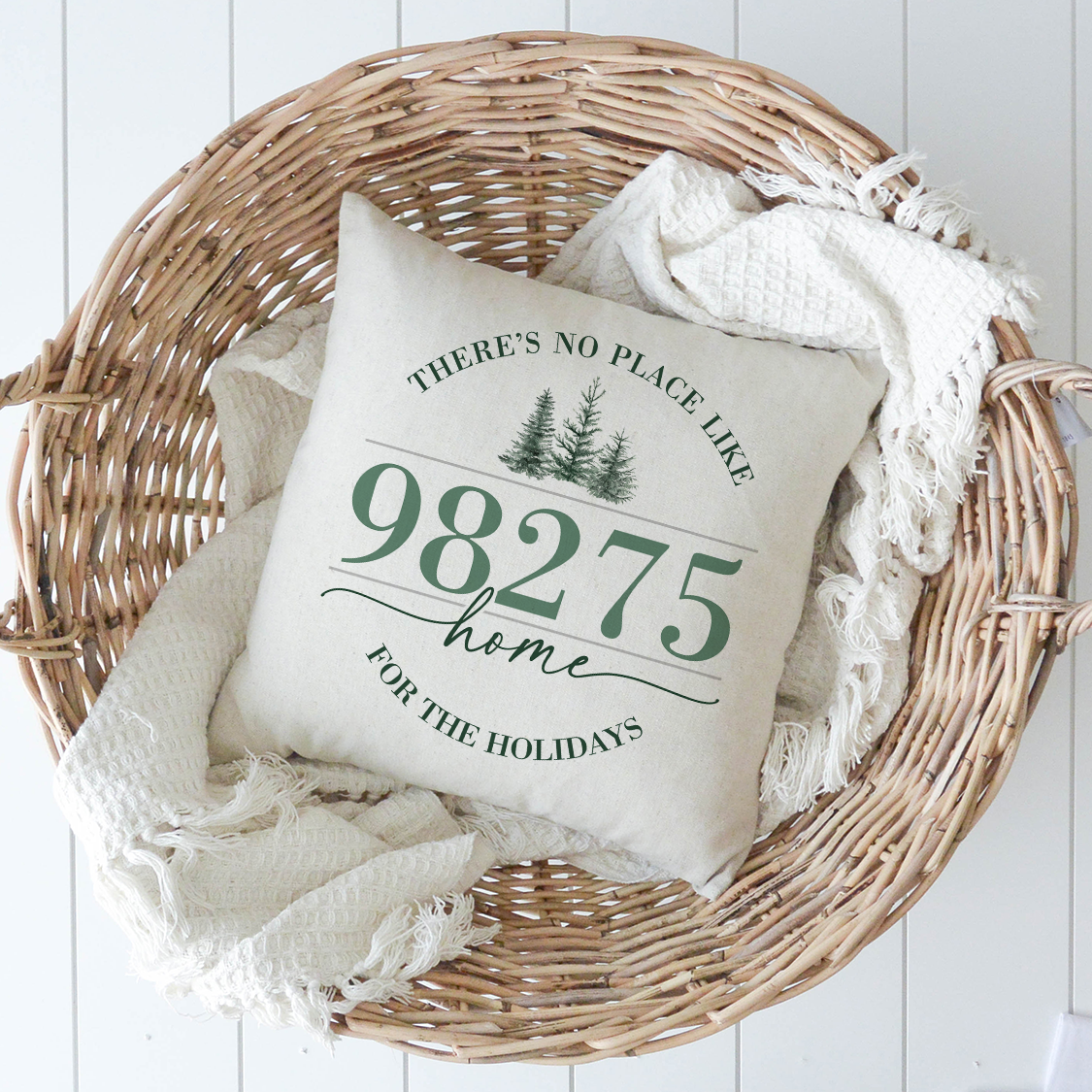 Custom Home for the holidays Pillow Cover