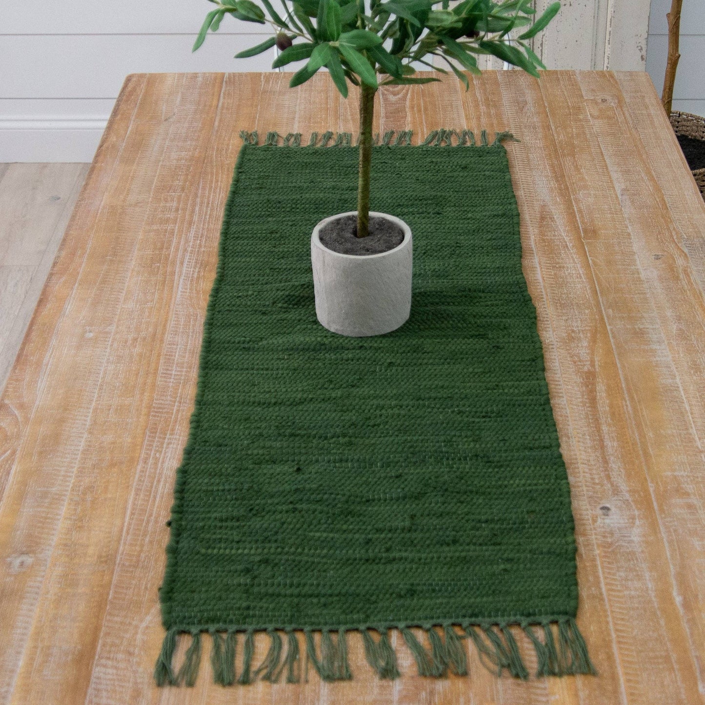 Table Runner - Chindi Weave, Green (PC)