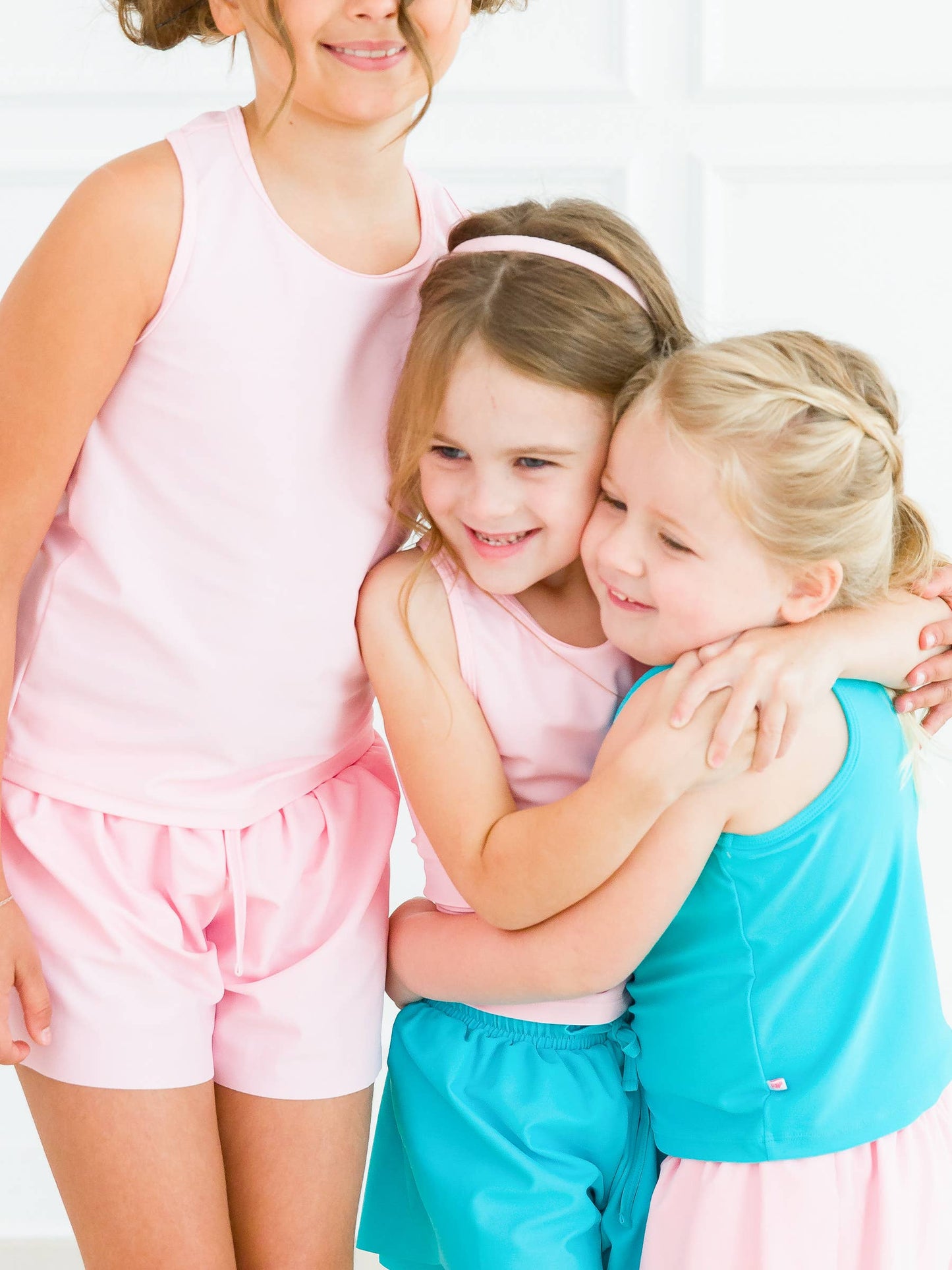 Girls Pink Active Butterfly Shorts