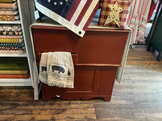 Primitive Red Wash Table