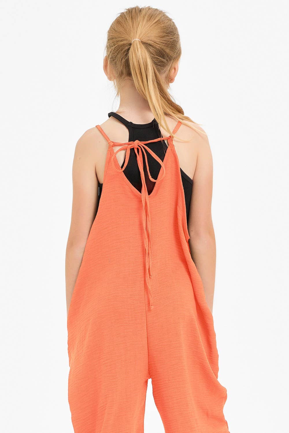 Adjustable Shoulder Tie Strap Balloon Jumpsuit / Overall