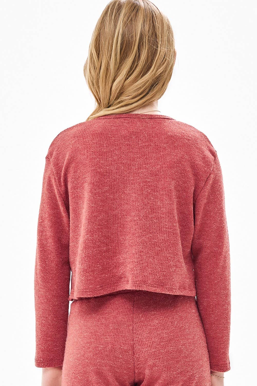 Side Slit Knit Crop Top