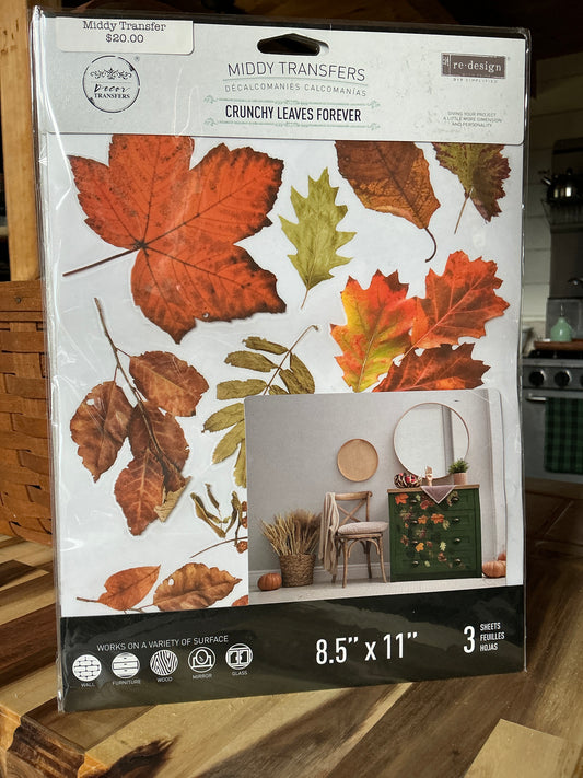 Middy transfers crunchy leaves