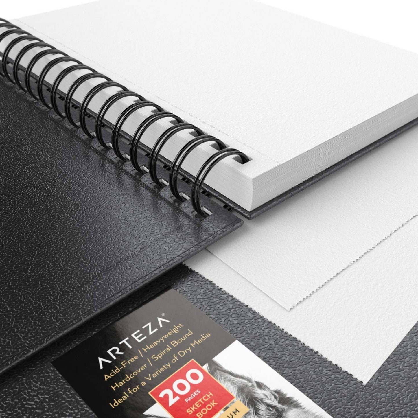 Arteza® Spiral-Bound Black Hardcover Sketchbook, 3-Pack