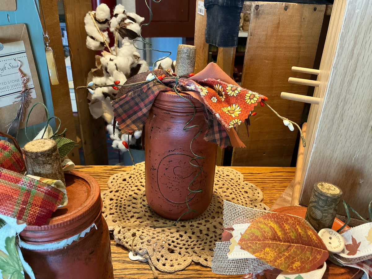 Pumpkin glass light jars