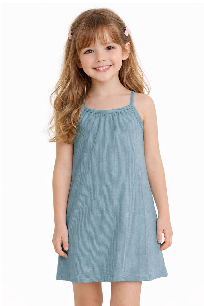 GKD-3061B Girl's Ribbed Tank Dress