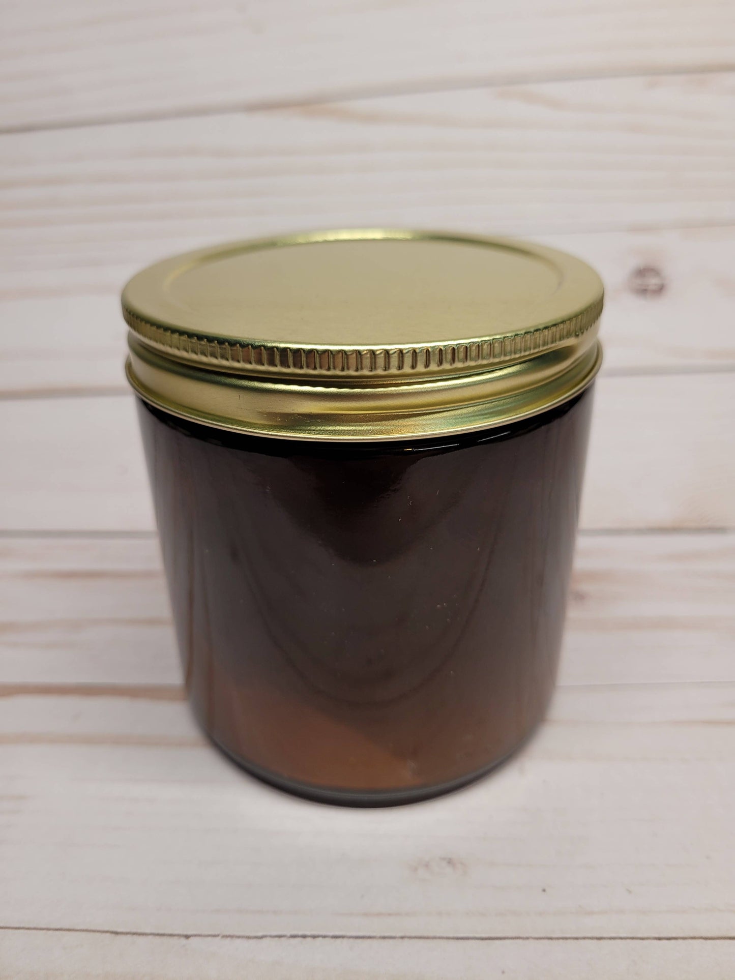 9oz AMBER jar candle, wood wick, multiple scent options
