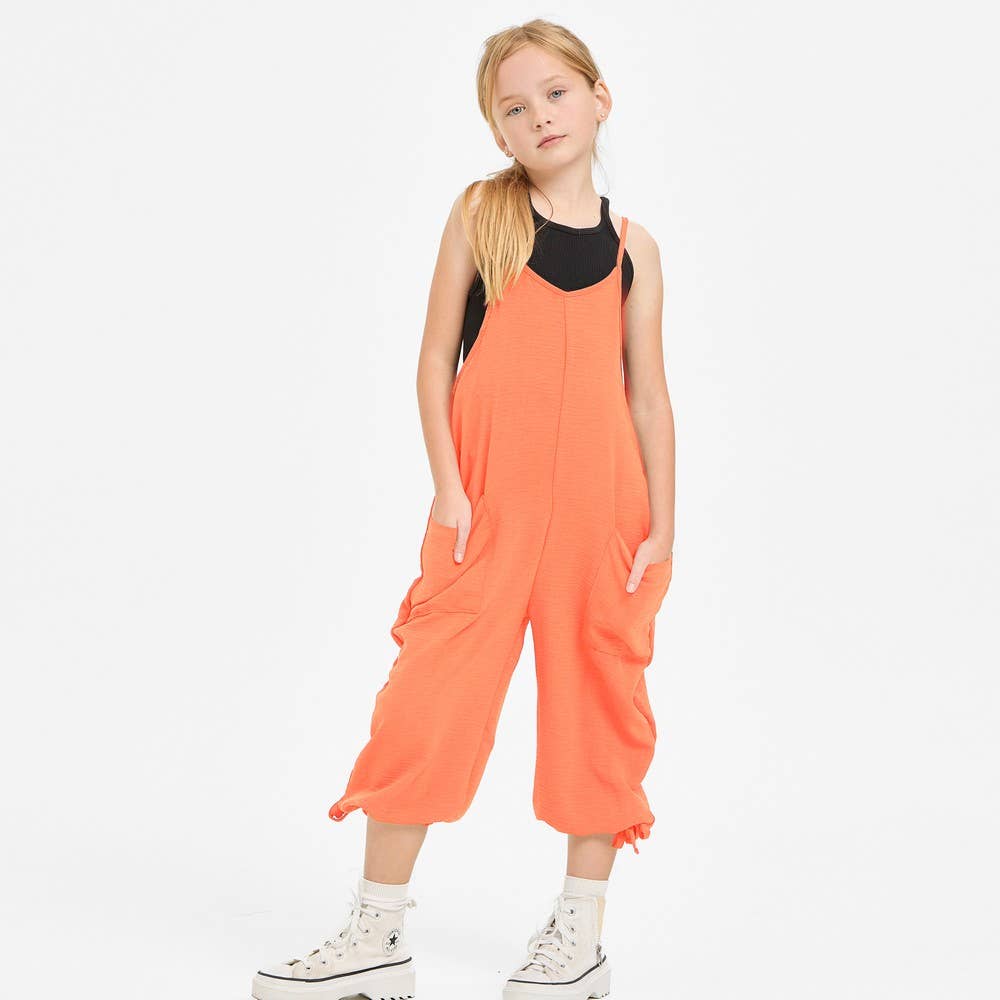 Adjustable Shoulder Tie Strap Balloon Jumpsuit / Overall