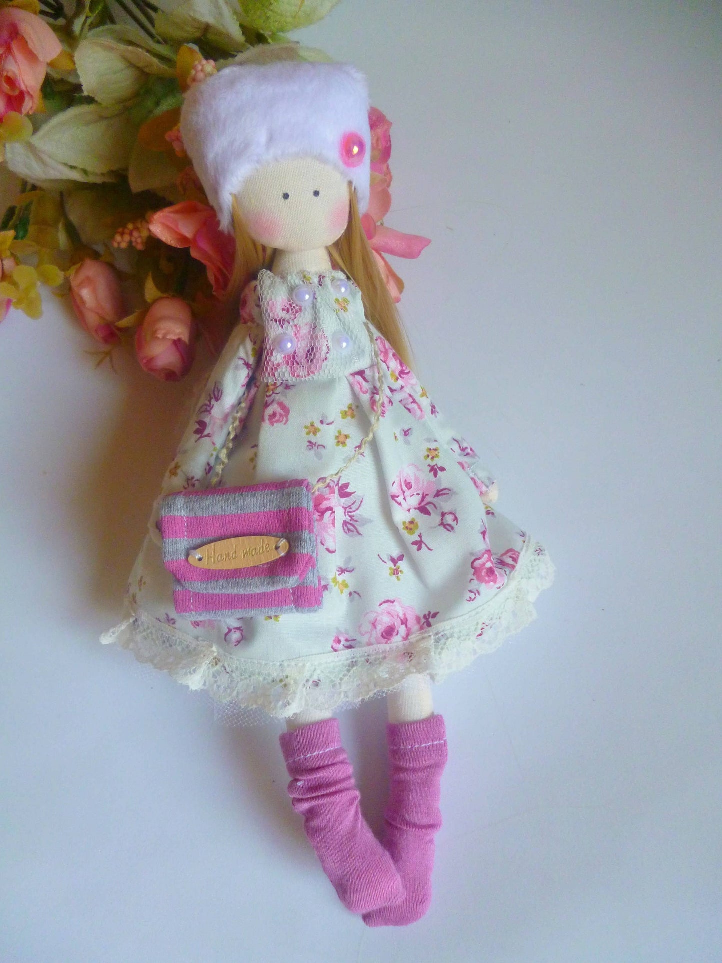 Carly Doll, Handmade Doll,Fabric Doll