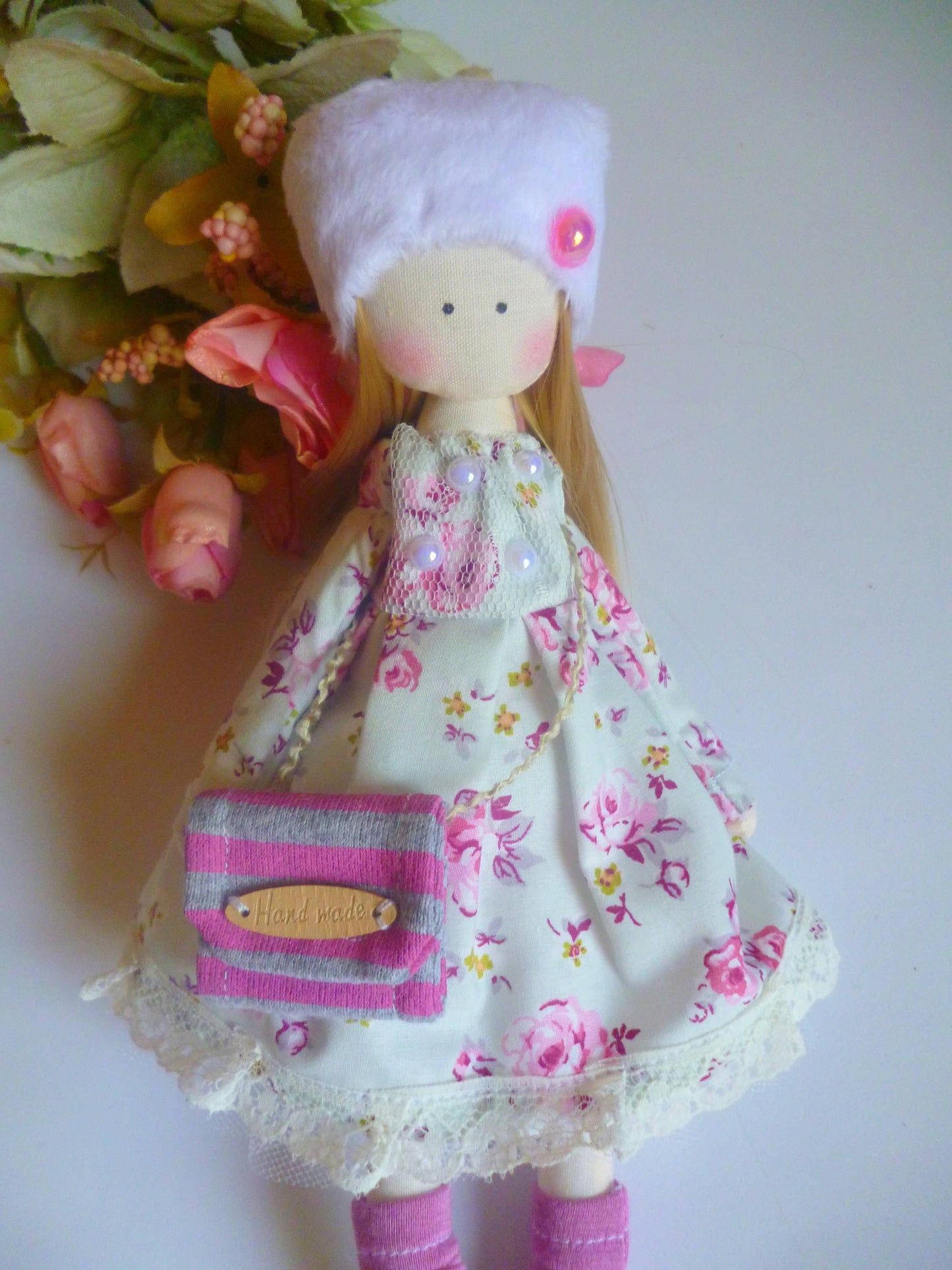 Carly Doll, Handmade Doll,Fabric Doll