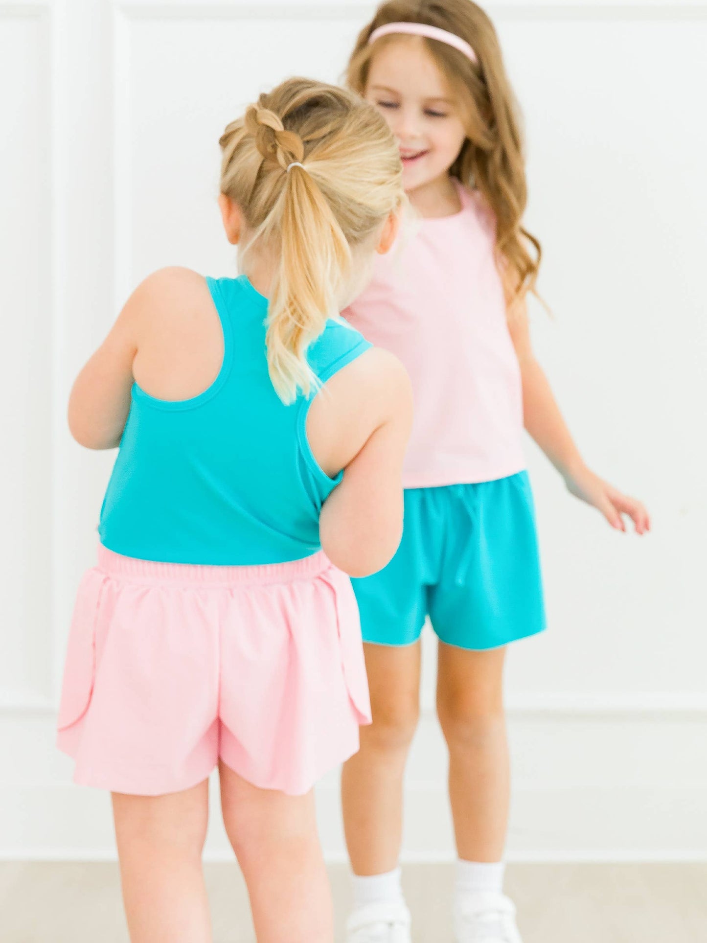 Girls Pink Active Butterfly Shorts