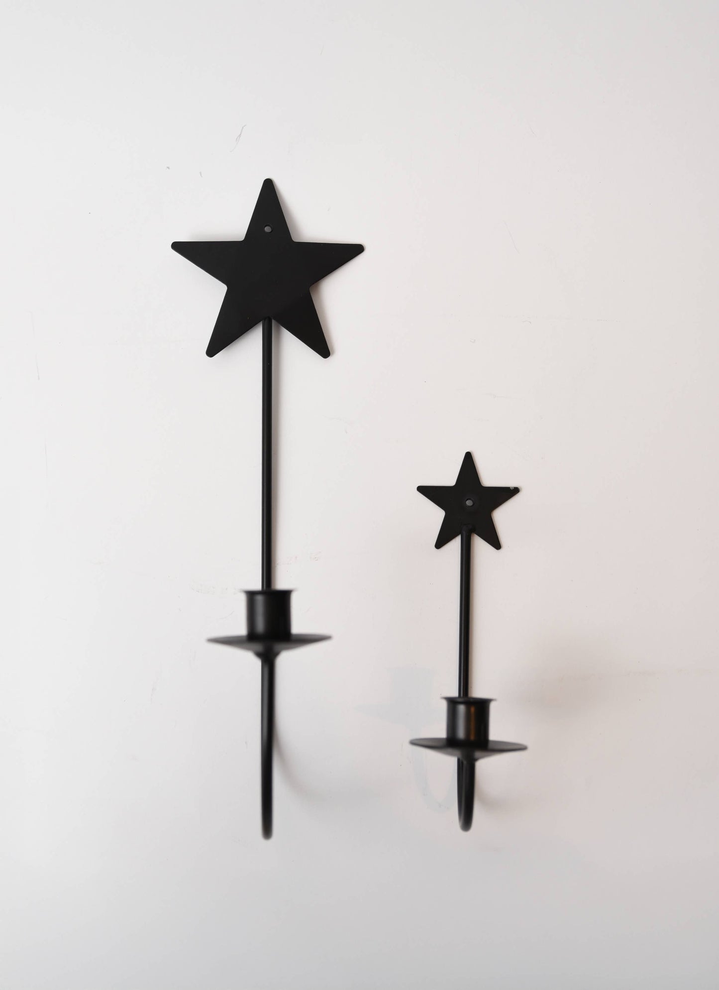 Iron Sconce Taper Holder with Star
