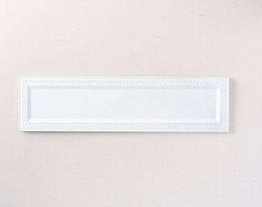 10014 - 18x4.75 metal unfinished embossed sign white DIY
