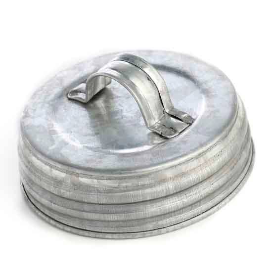 Rustic Small Mouth Mason Jar Lid with Handle - Select Finish