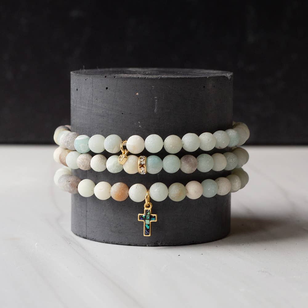 Gemstone Sparkle Bracelet-Amazonite, Crystals & Stones