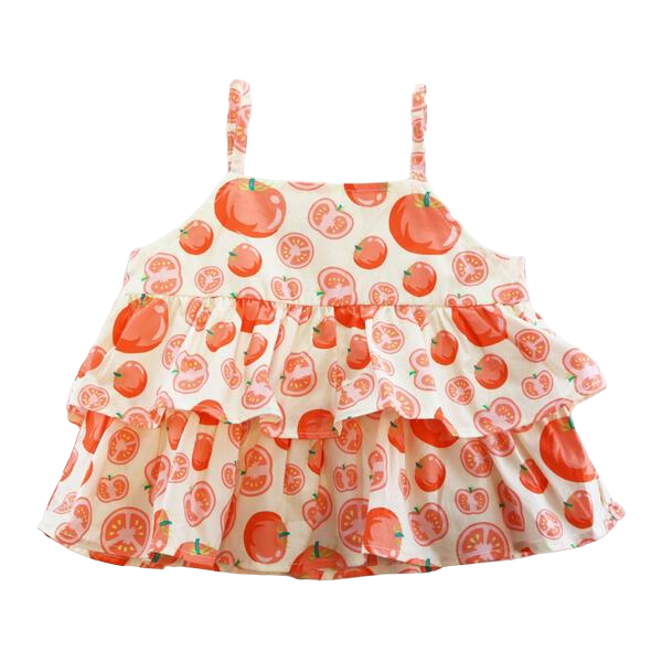 S50 13032-T  RED  Tomato Tiered Vest