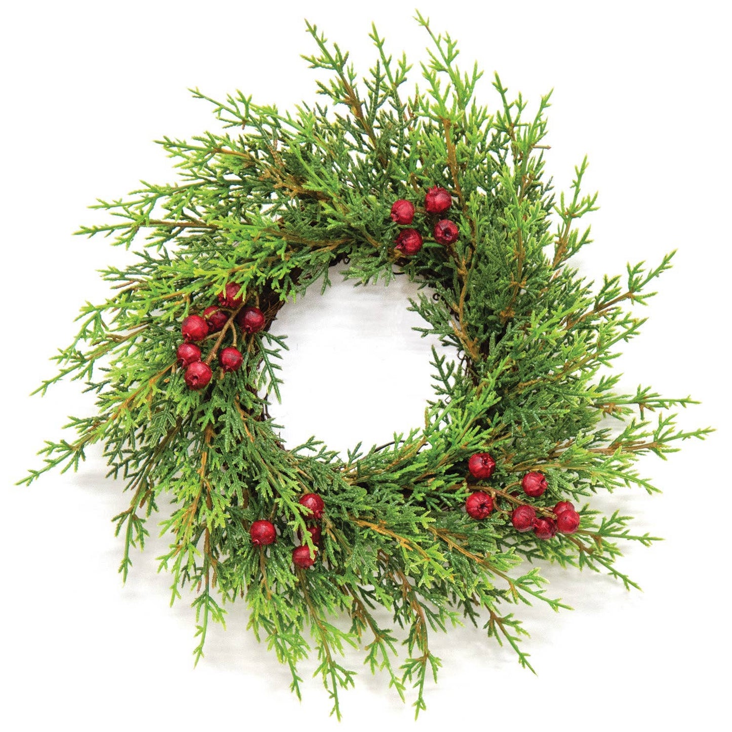 Red Berry & Cedar Wreath, 12"