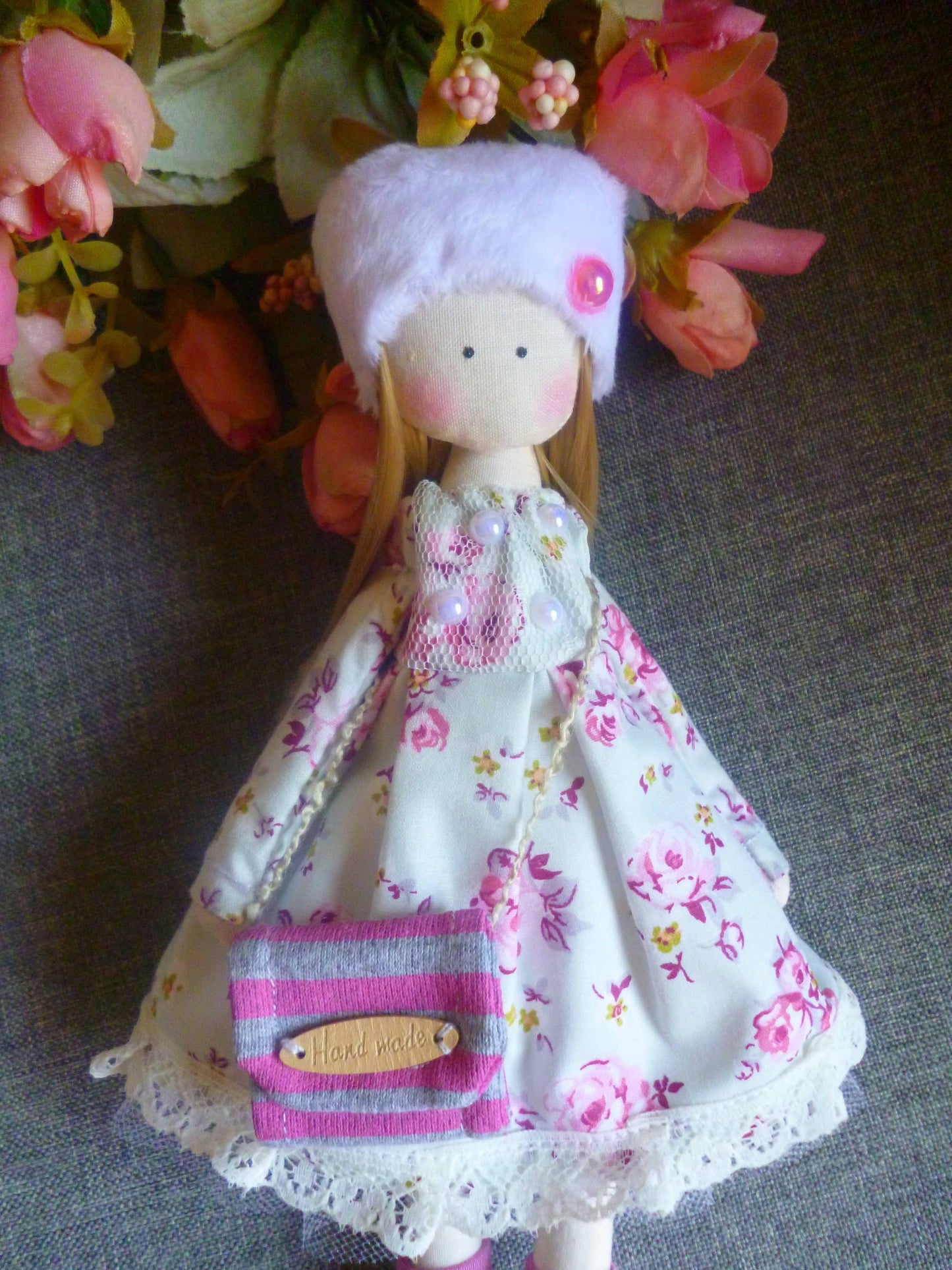 Carly Doll, Handmade Doll,Fabric Doll