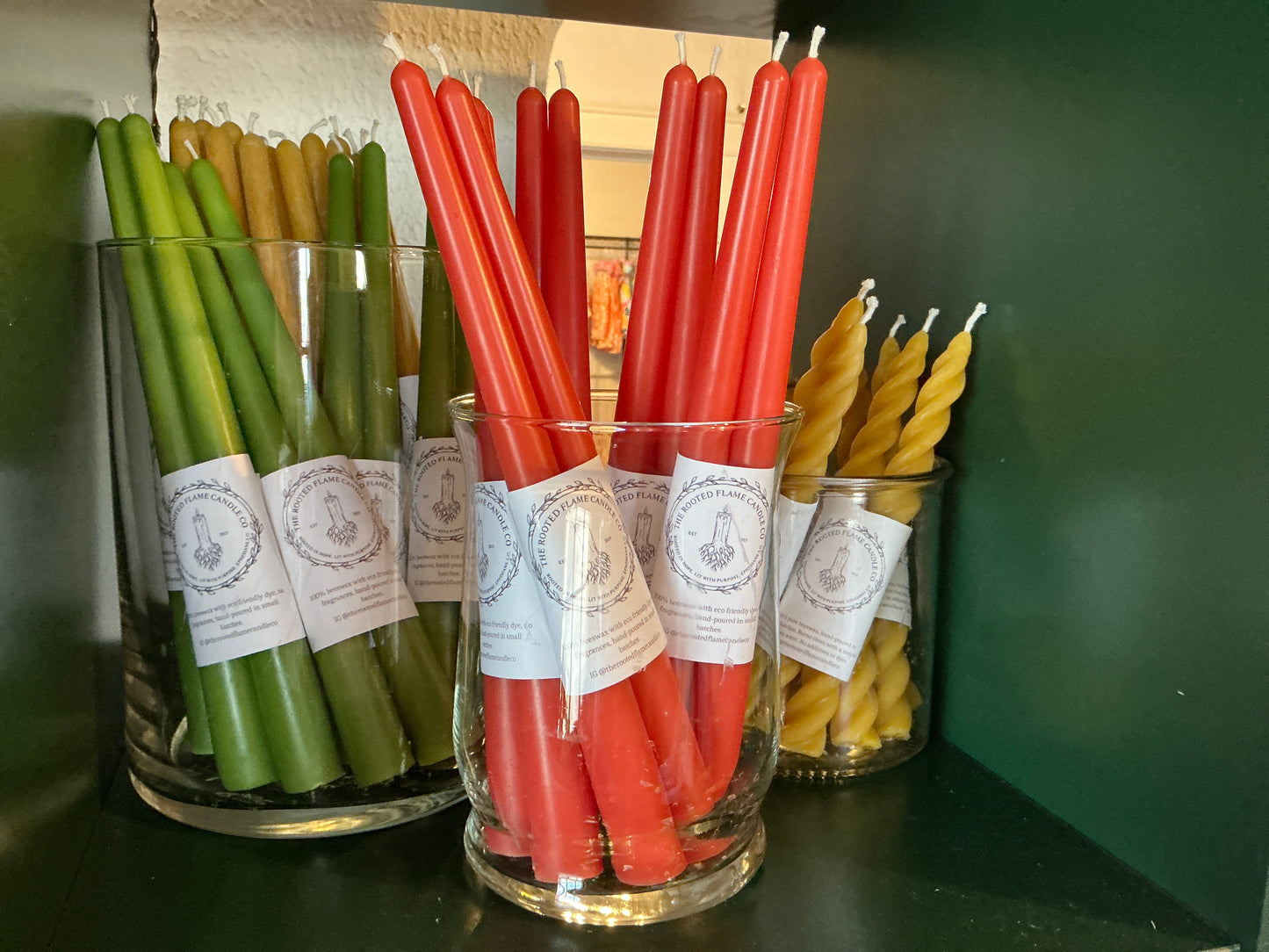 6” Beeswax Taper Candles