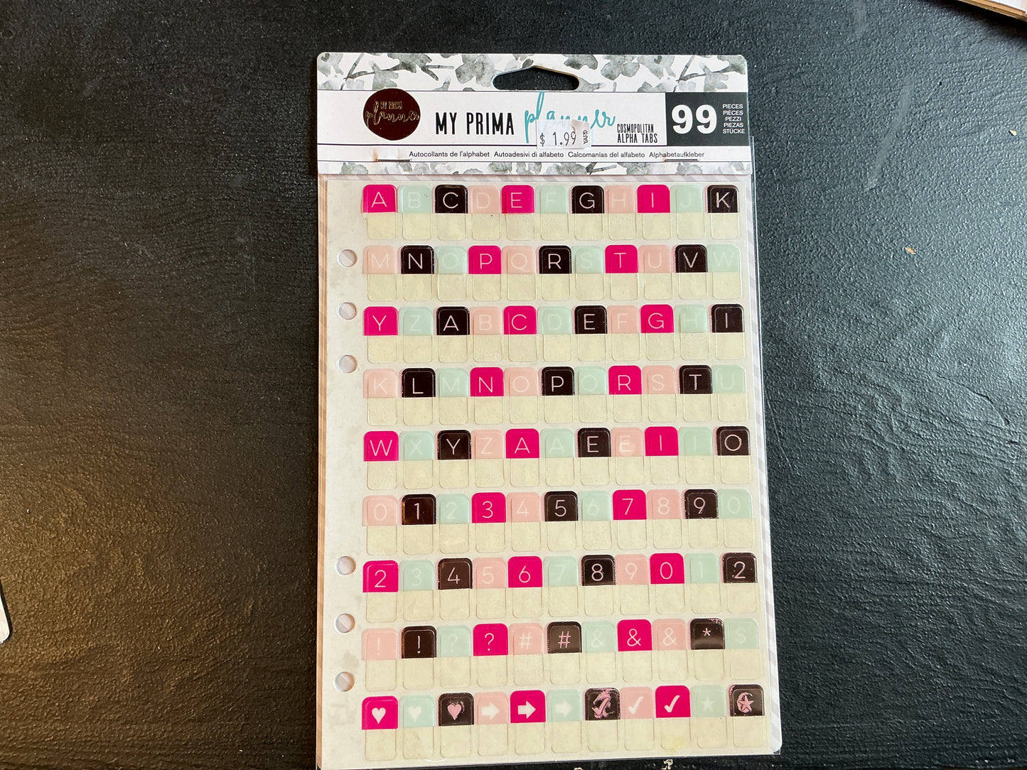 My prima planner alpha tabs
