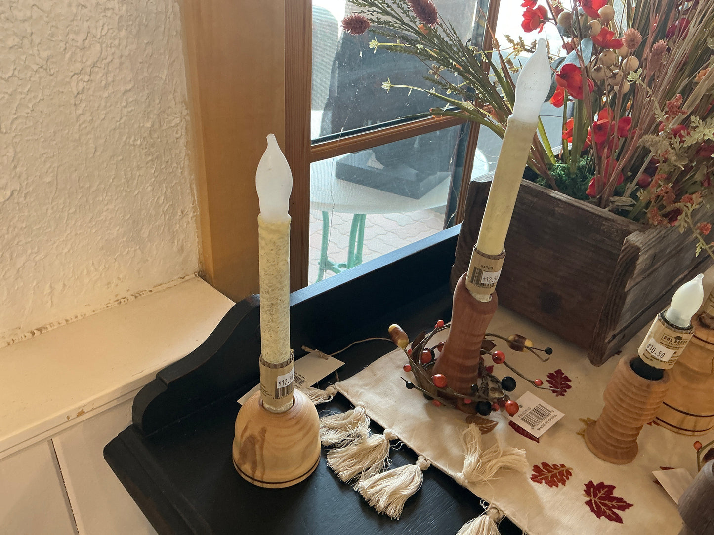 Large taper candle 9”