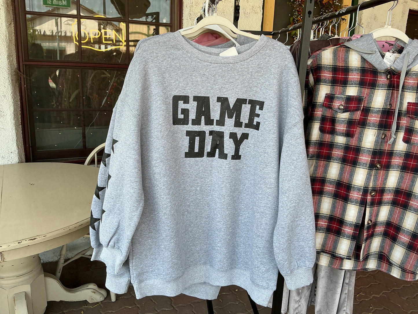 Game day sweatshirts grey