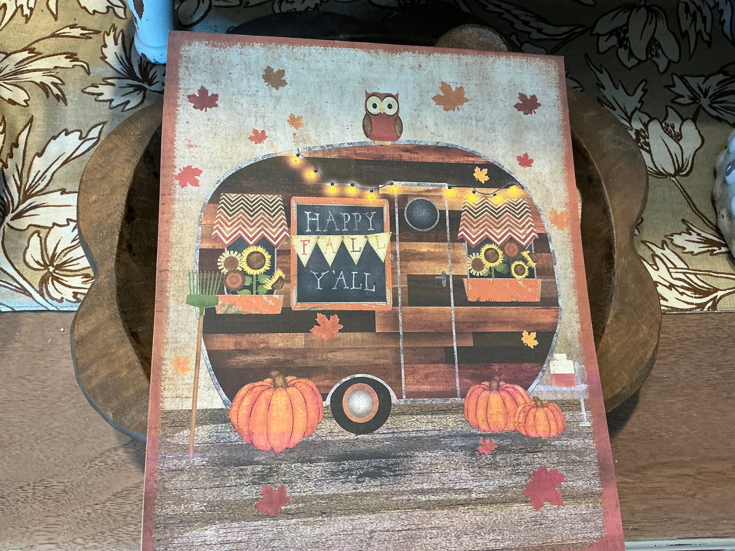 Card stock fall scene large