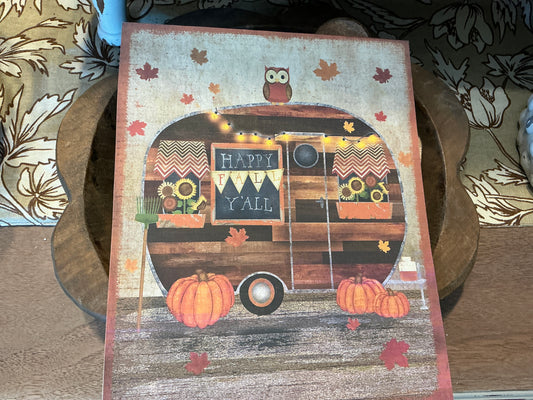 Card stock fall scene large