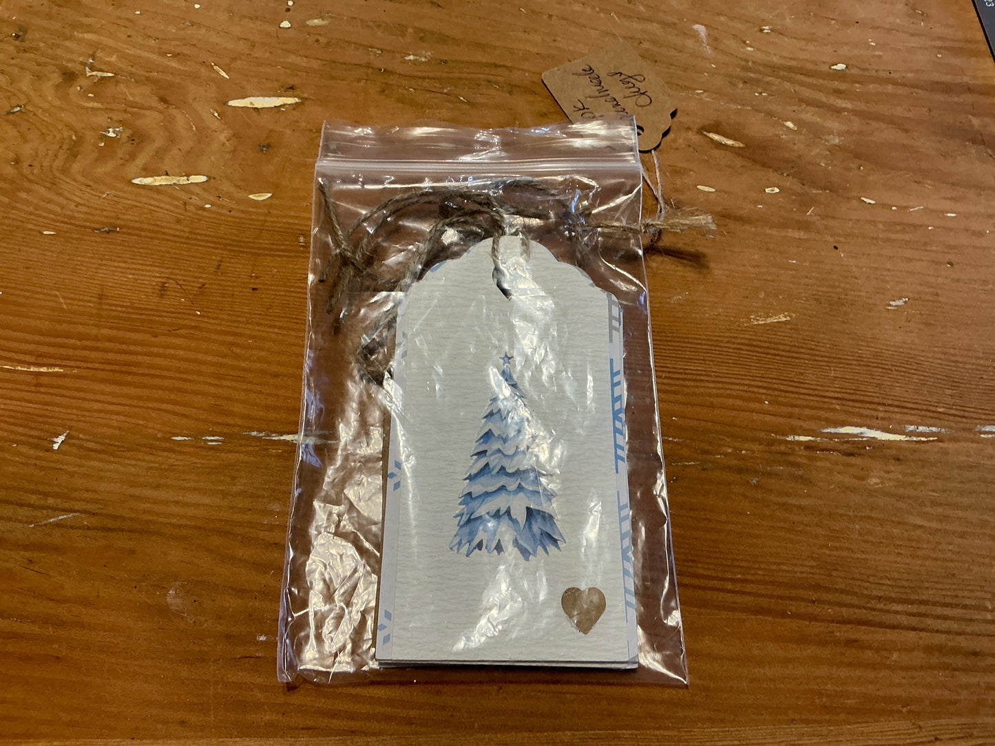 4 pk. Handmade Christmas Tags