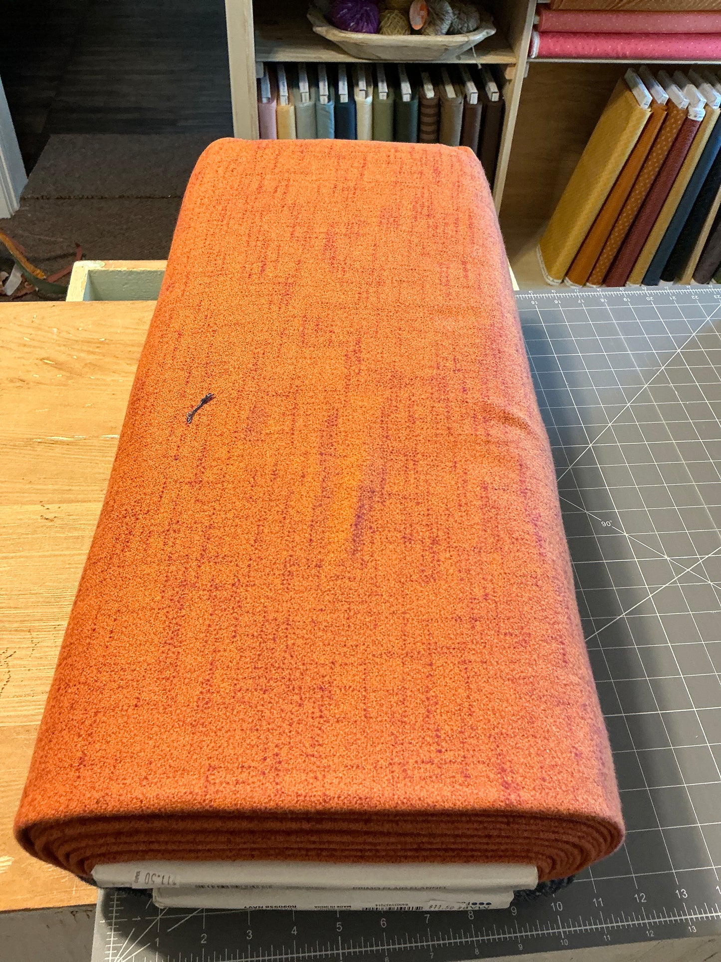 Primo plaid tweed orange