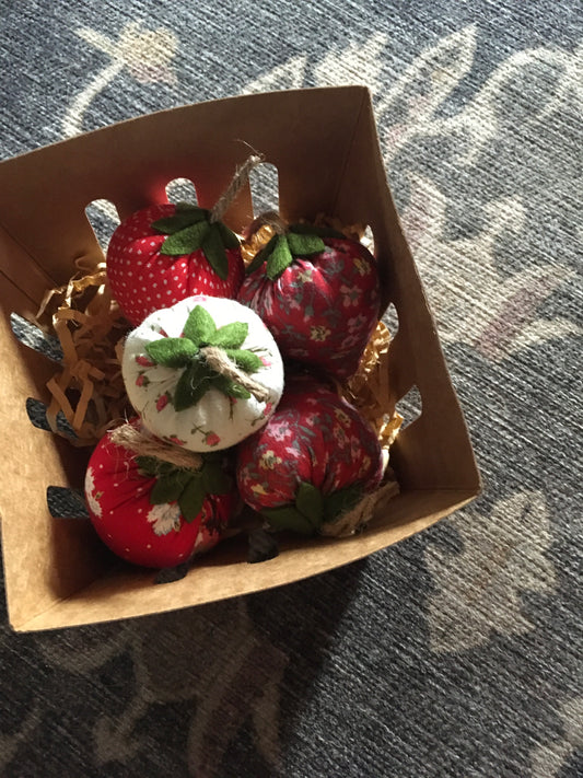Fabric strawberries