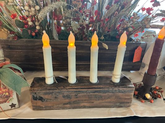 Small white taper candle 6”